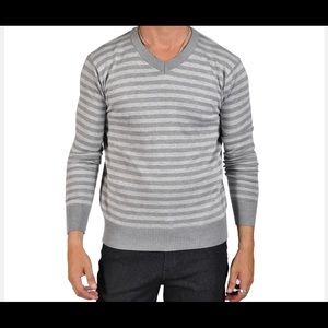 Vneck stripe sweater